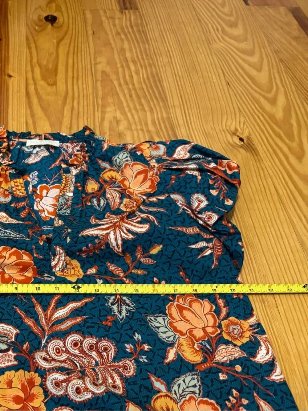 Ulla Johnson Women’s Evelyn Top Delphinium Print Size 4 100% Cotton